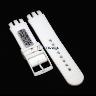 Каучуковий ремінець для годинника Swatch YTS712/408/704G білий RKS-005